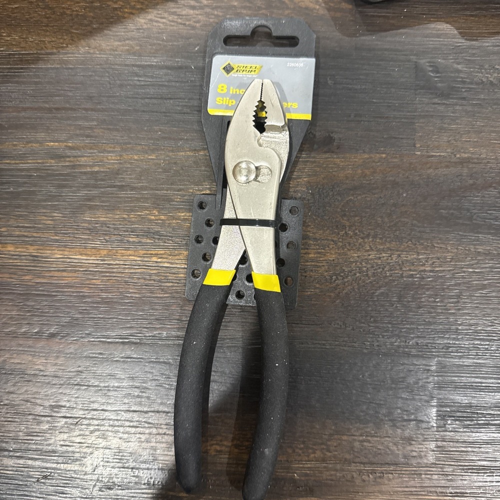 Steel Grip 2260636 Drop Forged Carbon Steel Yellow Slip Joint Pliers 8 L in.